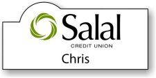 (image for) Salal Credit Union White Shaped Badge