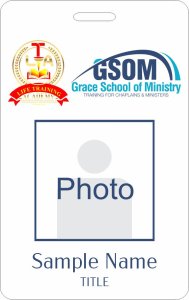 (image for) Grace School of Ministry Photo ID Vertical badge - Life Training Academy