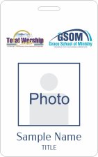 (image for) Grace School of Ministry Photo ID Vertical badge - Total Worship Center