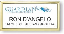 (image for) Guardian Cardiac Device Monitoring White Badge on Gold Executive Frame