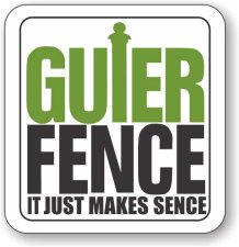 (image for) Guier Fence - White Logo Only Badge
