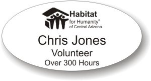 (image for) Habitat for Humanity Shaped White Badge