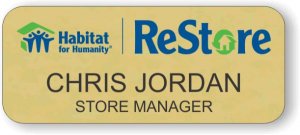 (image for) Habitat for Humanity ReStore Logo Gold Badge