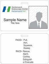 (image for) Hackensack Endoscopy Center PhotoID Horizontal Double-Sided badge
