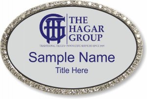 (image for) The Hagar Group Oval Bling Silver Badge