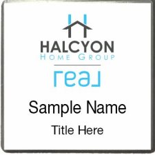 (image for) Halcyon Home Group Silver Square Executive Other Badge - Blue Logo