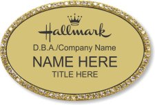 (image for) Hallmark Oval Gold Bling Badge