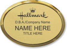 (image for) Halmark Oval Gold Executive Name Badge