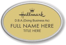 (image for) Hallmark Oval Gold Pebbled Frame Prestige Badge