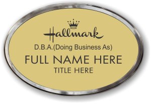 (image for) Hallmark Oval Gold Polished Frame Prestige Badge