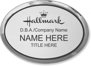 (image for) Halmark Oval Silver Executive Name Badge