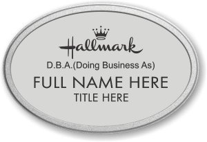 (image for) Hallmark Oval Silver Pebbled Frame Prestige Badge