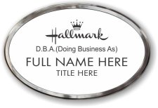 (image for) Hallmark Oval White Polished Frame Prestige Badge