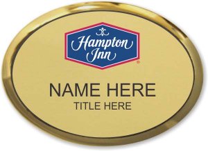 (image for) Hampton Inn Logo A Executive Oval Gold Badge