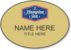 (image for) Hampton Inn Logo A Oval Gold Badge