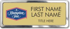 (image for) Hampton Inn Logo A Gold Prestige Badge with Polished Frame - Stacked Name