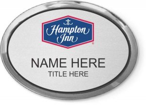 (image for) Hampton Inn Logo A Executive Oval Silver Badge