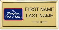 (image for) Hampton Inn & Suites Logo B Executive Gold Badge - Stacked Name