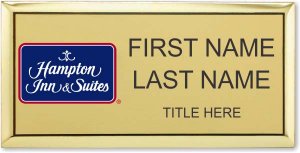 (image for) Hampton Inn & Suites Logo B Executive Gold Badge - Stacked Name