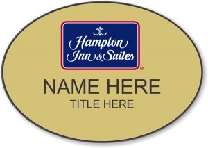 (image for) Hampton Inn & Suites Logo B Oval Gold Badge