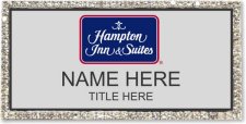 (image for) Hampton Inn & Suites Logo B Silver Bling Badge