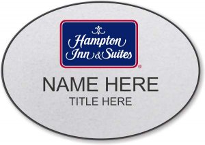 (image for) Hampton Inn & Suites Logo B Oval Silver Badge