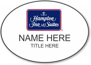 (image for) Hampton Inn & Suites Logo B Oval White Badge