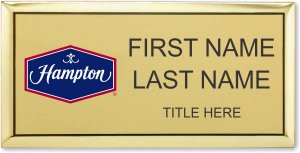 (image for) Hampton Logo C Executive Gold Badge - Stacked Name