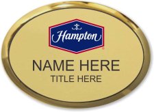 (image for) Hampton Logo C Executive Oval Gold Badge