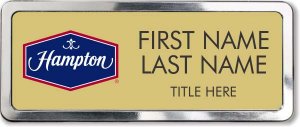 (image for) Hampton Logo C Gold Prestige Badge with Polished Frame - Stacked Name