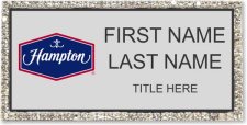 (image for) Hampton Logo C Silver Bling Badge - Stacked Name