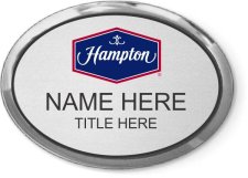 (image for) Hampton Logo C Executive Oval Silver Badge