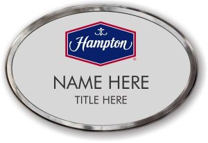 (image for) Hampton Logo C Silver Oval Prestige Badge with Polished Frame