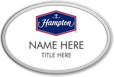 (image for) Hampton Logo C White Oval Prestige Badge with Pebbled Frame