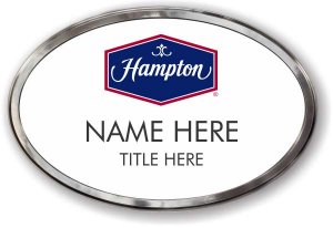 (image for) Hampton Logo C White Oval Prestige Badge with Polished Frame