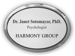 (image for) Harmony Group Oval Executive Silver Badge