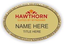 (image for) Hawthorn Suites By Wyndam Oval Gold Bling Badge