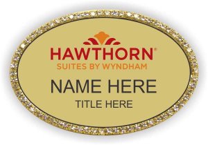 (image for) Hawthorn Suites By Wyndam Oval Gold Bling Badge