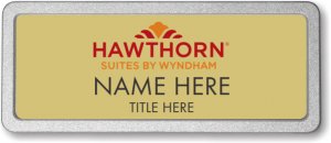 (image for) Hawthorn Suites By Wyndam Gold Pebbled Frame Prestige Badge