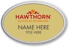 (image for) Hawthorn Suites By Wyndam Gold Oval Pebbled Frame Prestige Badge