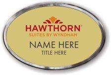 (image for) Hawthorn Suites By Wyndam Gold Oval Polished Frame Prestige Badge