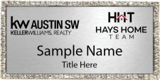 (image for) Hays Home Team Silver Bling Badge with Aluminum Insert