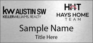 (image for) Hays Home Team Silver Aluminum Badge