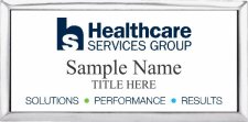 (image for) Healthcare Services Group Executive Silver Badge with White Insert