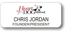 (image for) Heart For Dog Rescue White Badge