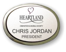 (image for) Heartland Cremation and Burial Society Silver Oval Executive Badge