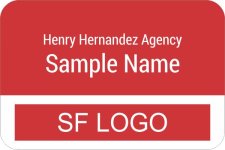 (image for) Henry Hernandez SF Agency Shaped White badge