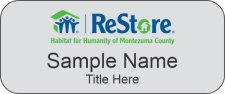 (image for) Habitat for Humanity of Montezuma County Silver Name Badge - Logo A