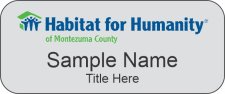 (image for) Habitat for Humanity of Montezuma County Silver Name Badge - Logo B