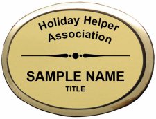 (image for) Holiday Helper Association - Gold Oval Executive Badge